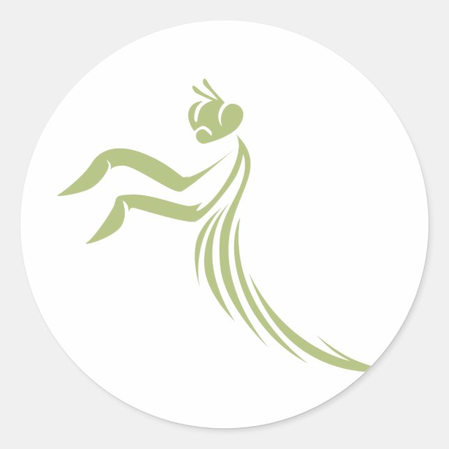 Adesivo Logotipo verde de orações à Mantis (Frente)