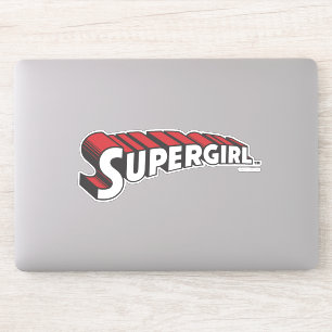 Adesivo Logotipo vermelho e branco de Supergirl