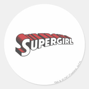 Adesivo Logotipo vermelho e branco de Supergirl
