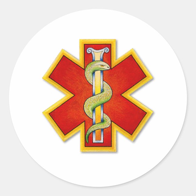 Adesivo logotipo vermelho - ornamentado Dourado (Frente)