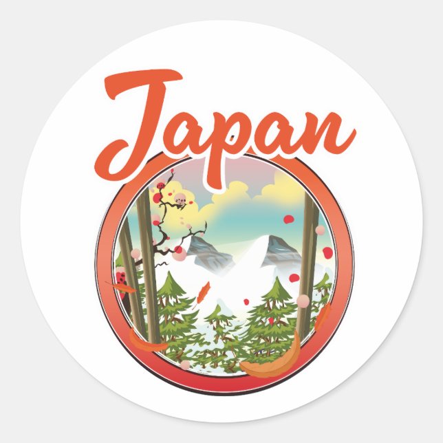 Adesivo Logotipo viagem do Japão (Frente)