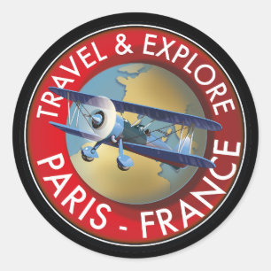 Adesivo Logotipo Viagem e Explore Paris France