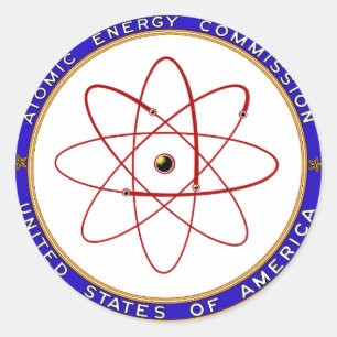 Adesivo Logotipo Vintage da Comissão de Energia Atômica em