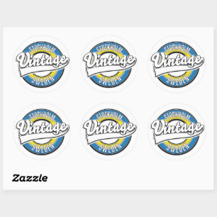Adesivo Logotipo vintage de Estocolmo Suécia