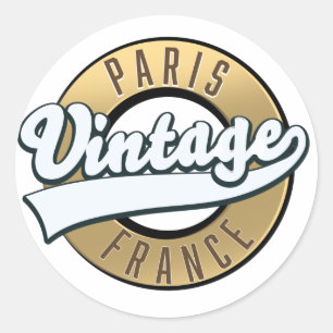 Adesivo Logotipo vintage de Paris França