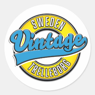 Adesivo logotipo vintage Trelleborg Suécia