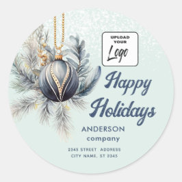 Adesivo Logotipo Watercolor boho ornamentação inverno verd