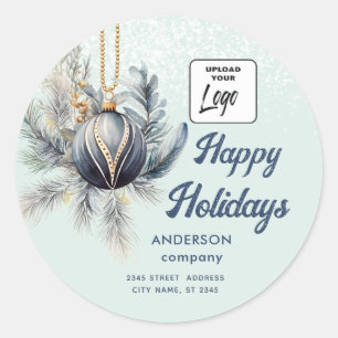 Adesivo Logotipo Watercolor boho ornamentação inverno verd