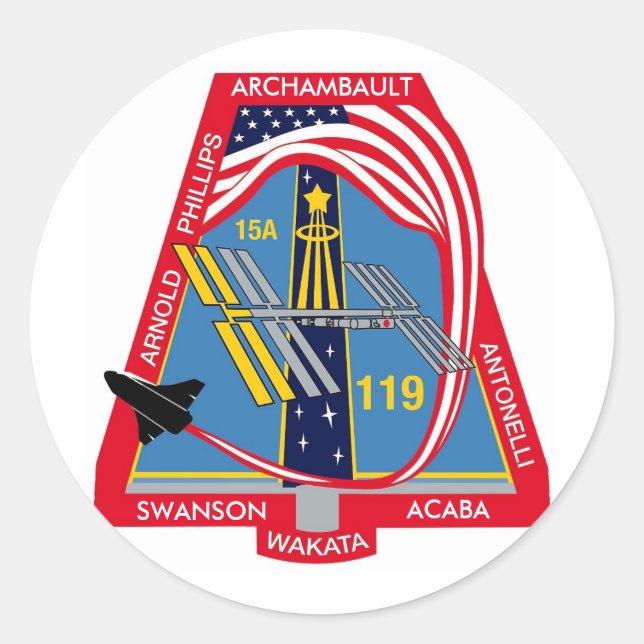 Adesivo Logotipo YOUR_NAME_HERE STS-119 (Frente)