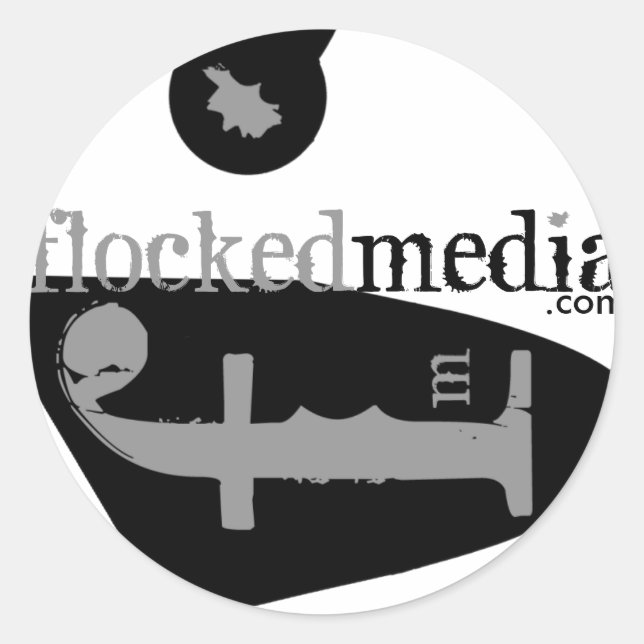 Adesivo Logotipos laterais da Cinza de mídia bloqueada (Frente)
