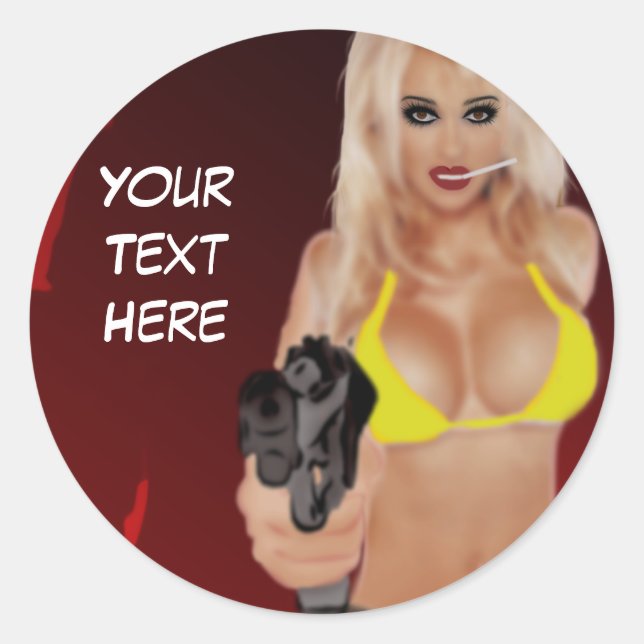 Adesivo Loira Perigosa - Vinheta Fatale Femme (Frente)