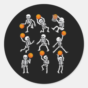 Adesivo Loja de Café de Esqueletos de Beisebol de Hallowee