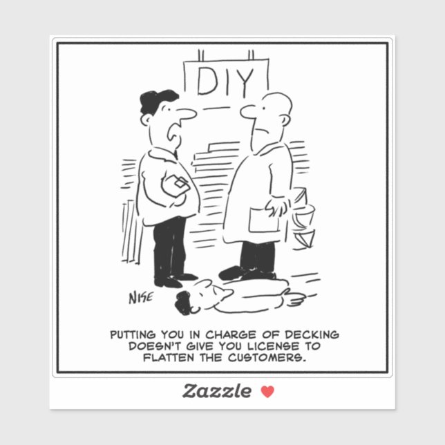 Adesivo Loja de Ferragens DIY Departamento de Decking. Eng (Folha)