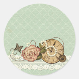 Adesivo Loja de Joias Rosa Shabby Chic e Rústica Vintage