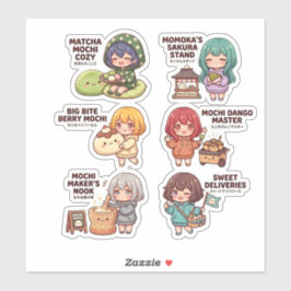 Adesivo Loja de Lanche Kawaii Mochi & Dango