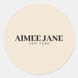 Adesivo Loja de Luxo Minimalista Negra Marfim Escuro