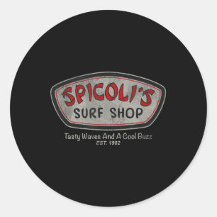 Adesivo Loja de Surf Retro Vintage Spicolis Ondas Saborosa