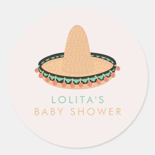 Adesivo LOLITA Taco Bout a Baby Fiesta Chá de fraldas (Frente)