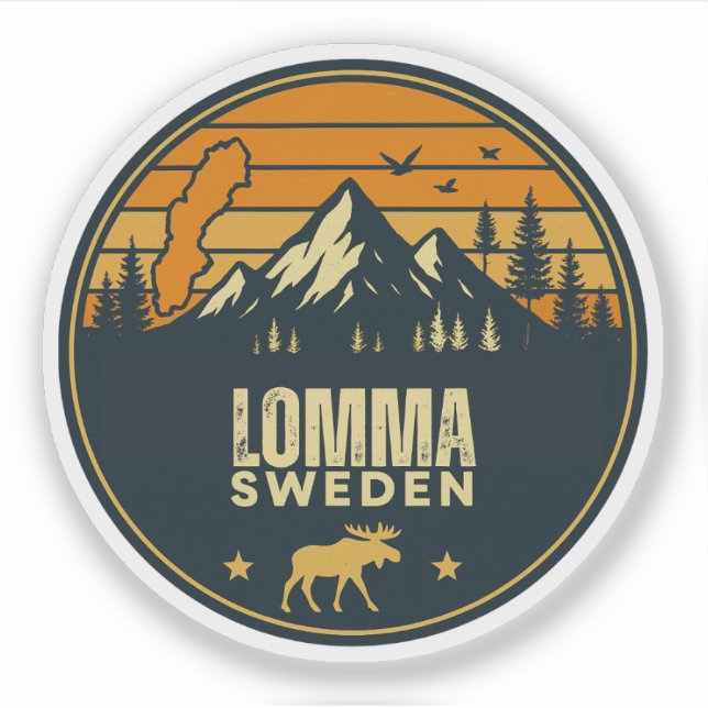 Adesivo Lomma, Suécia Sverige (Frente)