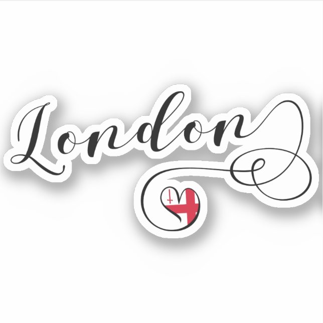 Adesivo London Heart Flag (Frente)