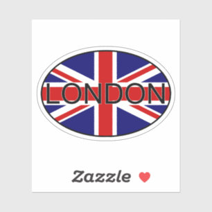 Adesivo London Reino Unido City Country Code Oval