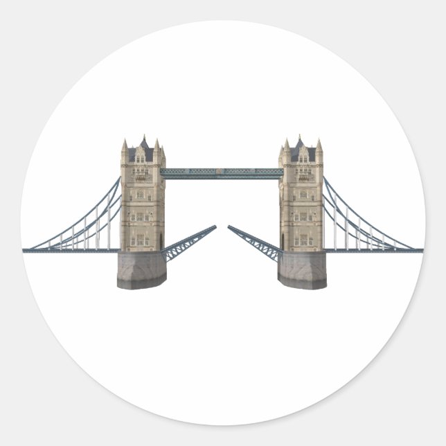 Adesivo London Tower Bridge: Modelo 3D: (Frente)