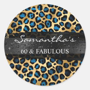 Adesivo Londra e Dourado Foil Leopardo 60 & Fabulosa