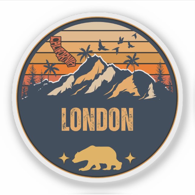 Adesivo Londres, Califórnia (Frente)
