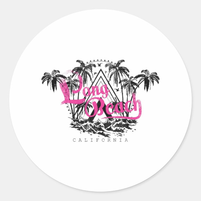 Adesivo Long Beach California CA Costa dos EUA (Frente)