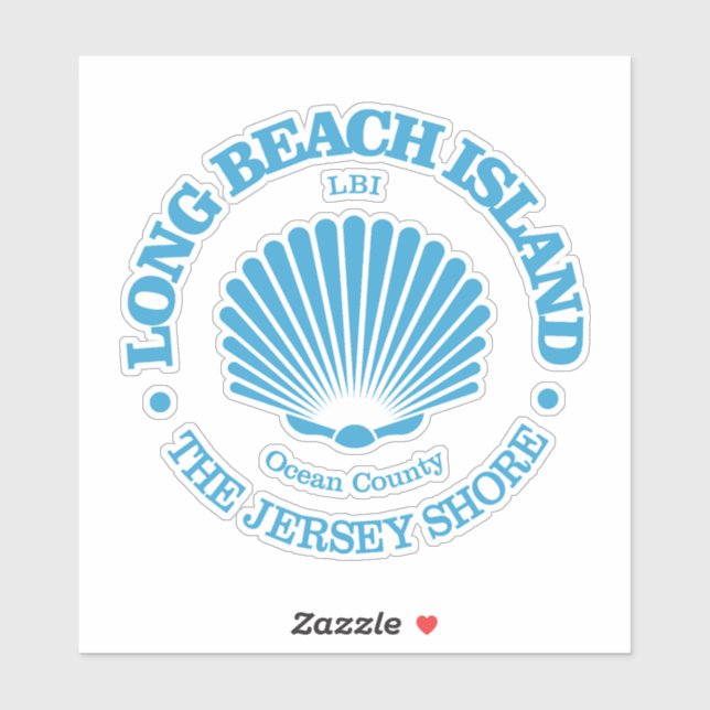 Adesivo Long Beach Island (concha) (Folha)