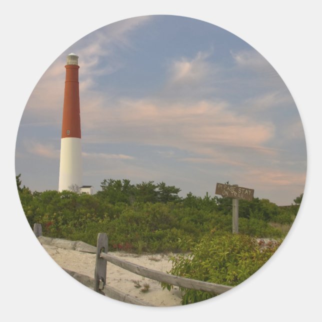 Adesivo Long Beach Island Light House New Jersey EUA (Frente)