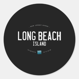 Adesivo Long Beach Island New Jersey Shore Waves
