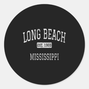 Adesivo Long Beach Mississippi Ms Vintage