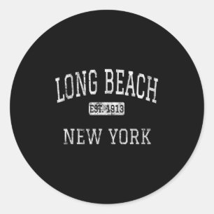Adesivo Long Beach New York Ny Vintage