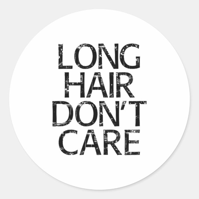 Adesivo Long Hair Don't Care Gift  (Frente)