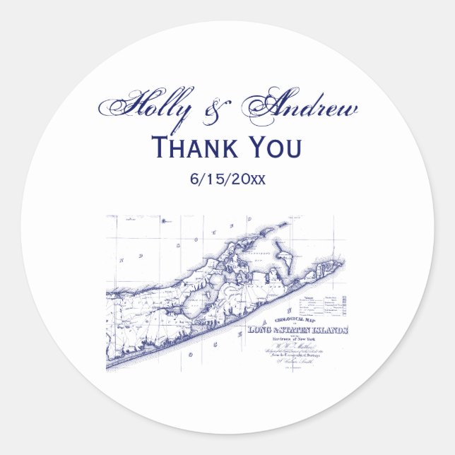 Adesivo Long Island - O Mapa De Hamptons (Frente)