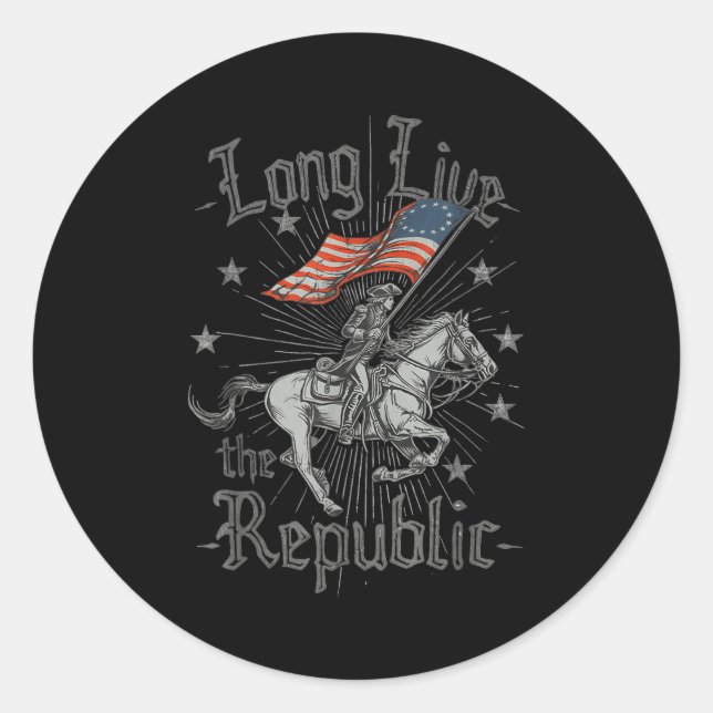 Adesivo Long Live The Republic Us  (Frente)