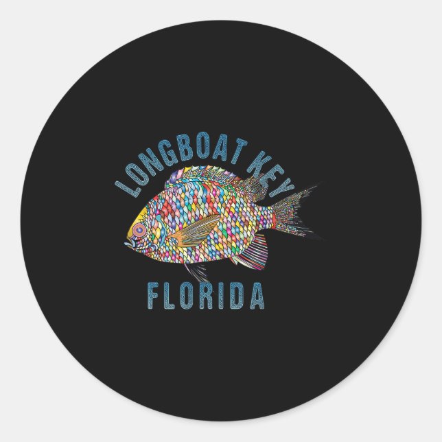 Adesivo Longboat Key, Florida Beach Design _ Souvenir Illu (Frente)