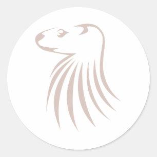 Adesivo Lontra de rio norte-americana no estilo do desenho