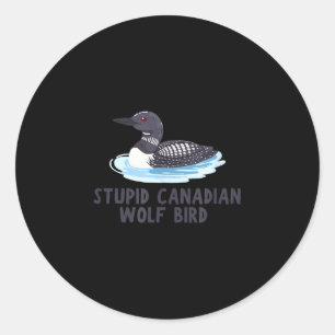 Adesivo Loon canadense lobo pássaro estúpido engraçado 