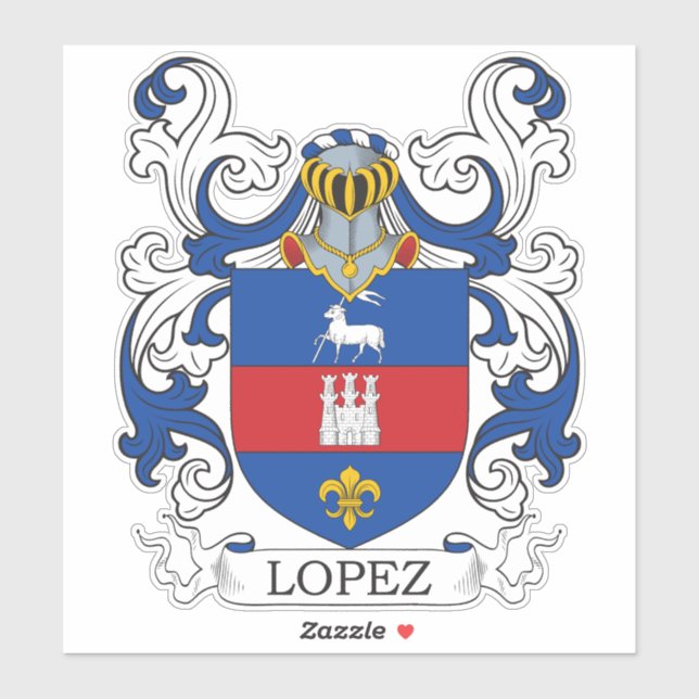 Adesivo Lopez Family Crest (Folha)