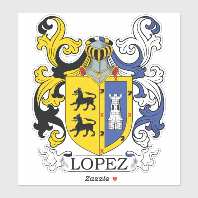 Adesivo Lopez Family Crest (Folha)