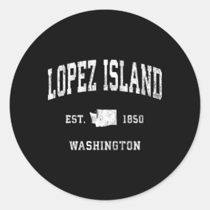 Adesivo Lopez Island Washington Wa Athletic Sports