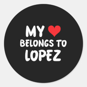 Adesivo Lopez - Meu Coração Pertence a Lopez - Amor