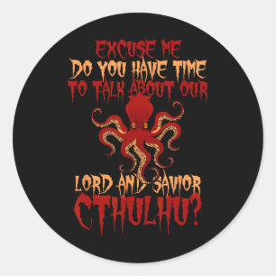 Adesivo Lord E Savior Cthulhu Octopus Querem Conversar Hal