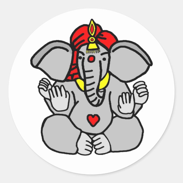 Adesivo Lord Ganesha Hindu Deus (Frente)
