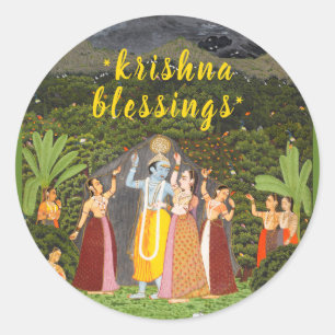 Adesivo Lord Krishna Blessings Gopis Rajasthan India 1760