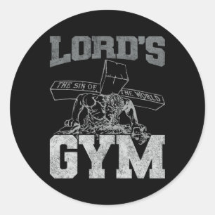 Adesivo Lordes Gym - Lorde é o Pinto do Mundo Jesus 2