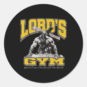 Adesivo Lords Gym Bench Pressiona O Pinto Do Mundo2