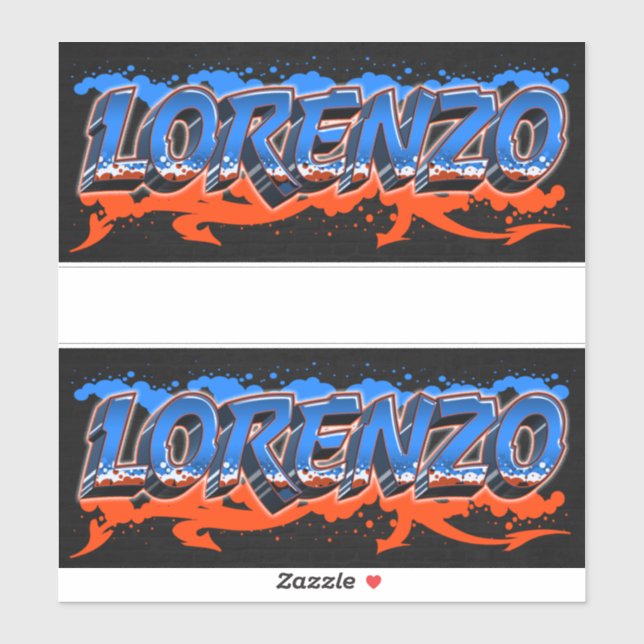 Adesivo Lorenzo Vorname Name Graffiti Aufkleber Sticker (Folha)